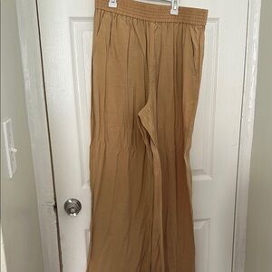 Madewell Tan Wide-Leg Pants